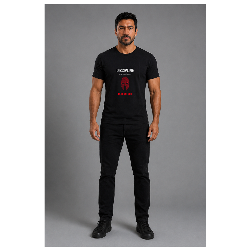 Discipline Wins graphic tee - Red Knight Apparel front view