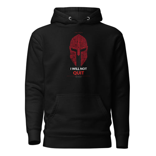 Red Knight pullover hoodie - back view